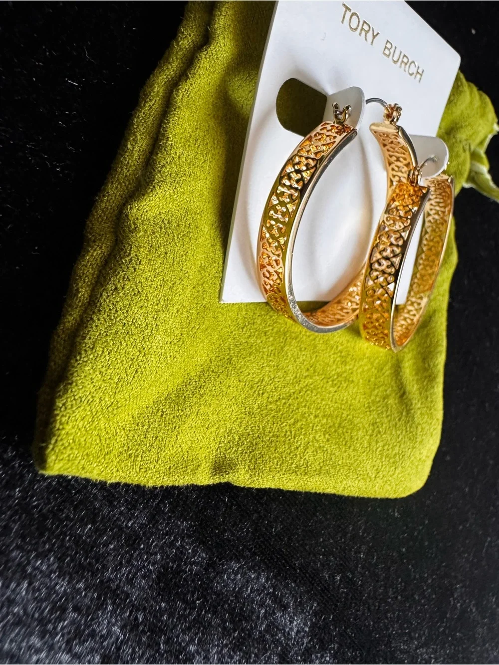Tory Burch Gold-Tone Filigree Hoop Earrings - Women Jewelry